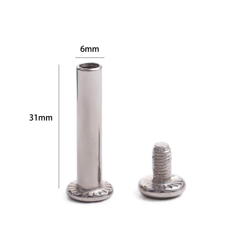 Pokinge 8Pcs/Set Inline Skate Screws, Replacement 6MM Skate Shoes Wheel Axles Sturdy Skating Blades Skate Shoes Spacer Roller Skate Accessories - Image 2